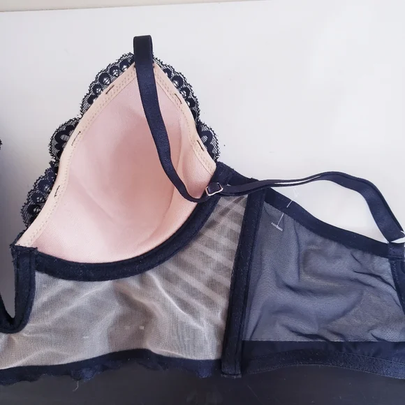 🏷Thistle And Spire NWOT Plunging Corset Underwire Bra W/Nude Underlay - 34B - Picture 10 of 14